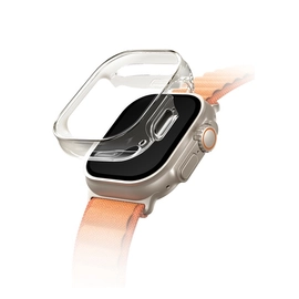 Uniq Garde Hybrid Apple Watch Ultra 49mm tok, tempered kijelző fóliával, átlátszó
