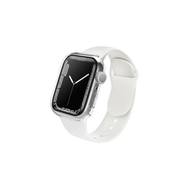 Uniq Legion Apple Watch S8/S7 45mm tok, tempered kijelző fóliával, átlátszó