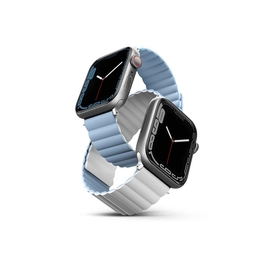 Uniq Revix mágneses szilikon szíj Apple Watch 38/40/41mm, fehér/kék