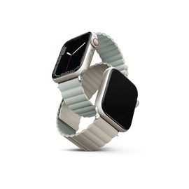 Uniq Revix mágneses szilikon szíj Apple Watch 38/40/41mm, zsálya/bézs