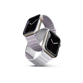 Uniq Revix mágneses szilikon szíj Apple Watch 42/44/45/49mm, lila/fehér