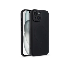 Apple iPhone 15 Plus szilikon hátlap - Silicone Mag Cover - fekete