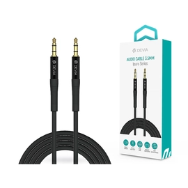 Devia 3,5 - 3,5 mm jack audio kábel 1 m-es vezetékkel - Devia Series iPure AUX  Audio Cable - fekete