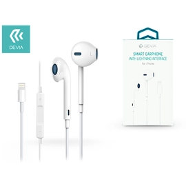 Devia sztereó felvevős fülhallgató - Lightning and Bluetooth - Devia Smart      Earpods for iPhone - fehér