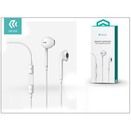 Devia univerzális sztereó felvevős fülhallgató - 3,5 mm jack - Devia Smart Earpods - white
