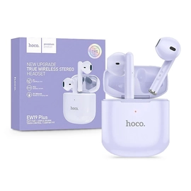 HOCO TWS Bluetooth sztereó headset v5.3 + töltőtok - HOCO EW19 Plus True        Wireless Earphones with Charging Case - lila