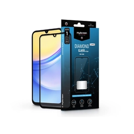 Samsung A156 Galaxy A15 5G edzett üveg képernyővédő fólia - MyScreen Protector  Diamond Glass Lite Edge2.5D Full Glue - fekete