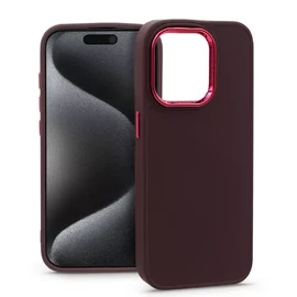 Apple iPhone 15 Pro Max szilikon hátlap - Frame - bíbor