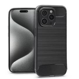 Apple iPhone 15 Pro szilikon hátlap - Carbon - fekete