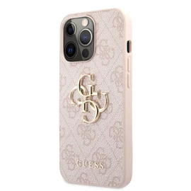 Guess PU 4G Metal Logo tok iPhone 13 Pro Max készülékhez rózsaszín
