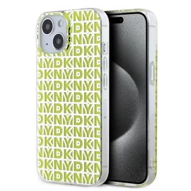 DKNY PC/TPU Repeat Pattern tok iPhone 15 készülékhez sárga