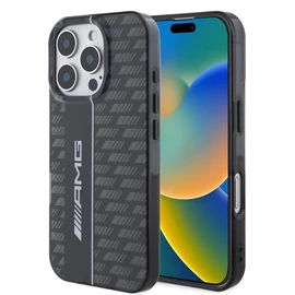 AMG Carbon Pattern tok iPhone 16 Pro készülékhez fekete