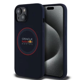Red Bull szilikon Red Ring MagSafe tok iPhone 15 készülékhez tengerészkék