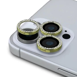 Guess Fixed Glliter védő lencse iPhone 16 Pro/16 Pro Max készülékhez arany
