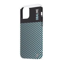 OBAL:ME Flossy Stripes tok Apple iPhone 12/12 Pro készülékhez fekete/égkék