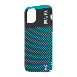 OBAL:ME Flossy Stripes tok Apple iPhone 12/12 Pro készülékhez fekete/türkiz