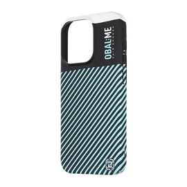 OBAL:ME Flossy Stripes tok Apple iPhone 15 Pro készülékhez fekete/égkék