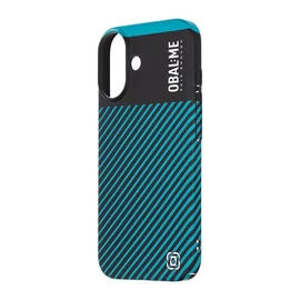 OBAL:ME Flossy Stripes tok Apple iPhone 16 készülékhez fekete/türkiz