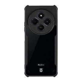 Tactical Quantum Stealth tok Xiaomi Redmi 14C 4G/A4 5G/Poco C75 készülékhez – átlátszó/fekete