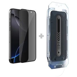 Nillkin edzett üveg kijelzővédő 0.25mm Guardian 2.5D Apple iPhone 16 Pro készülékhez fekete (applikátorral)