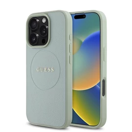Guess PU Grained Classic Logo MagSafe tok iPhone 16 Pro Max készülékhez zöld