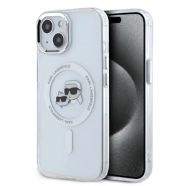 Karl Lagerfeld IML K&CH Heads Metal Frame MagSafe tok iPhone 15 készülékhez átlátszó