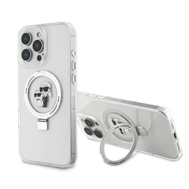 Karl Lagerfeld Ringstand Karl and Choupette MagSafe tok iPhone 16 Pro Max készülékhez fehér