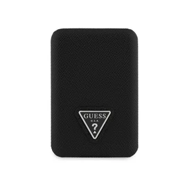 Guess PU Grained Triangle Logo MagSafe hordozható töltő 5000mAh fekete