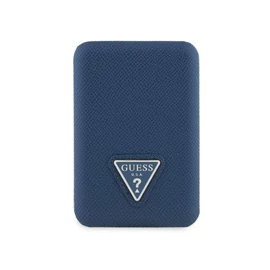 Guess PU Grained Triangle Logo MagSafe powerbank 5000mAh kék
