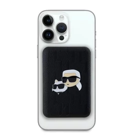 Karl Lagerfeld Embossed K&CH Heads MagSafe powerbank 5000mAh fekete