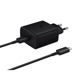 EP-TA845EBE + EP-DW767JBE Samsung 45W utazó töltő + USB-C/USB-C adatkábel fekete - csomagolás nélküli gyártói