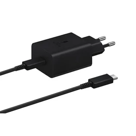 EP-T1510EBE + EP-DA705BBE Samsung 15W utazótöltő + USB-C/USB-C adatkábel fekete (OOB Bulk)