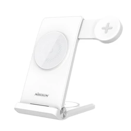 Nillkin PowerTrio 3in1 Wireless Töltő MagSafe Samsung Watch készülékhez fehér