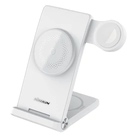 Nillkin PowerTrio 3in1 Vezeték nélküli töltő MagSafe Apple Watch készülékhez fehér (MFI)