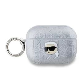 Karl Lagerfeld PU megerdelt Karl Head Case for AirPods Pro 2 készülékhez ezüst