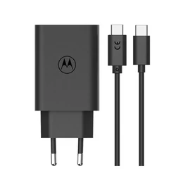 Motorola TurboPower USB-C 68W GaN utazó töltő + USB-C/USB-C adatkábel 6.5A fekete