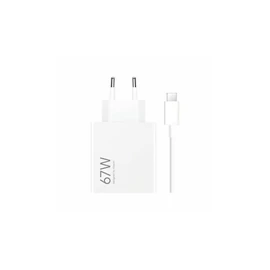 Xiaomi MDY-12-EH USB-A 67W utazó töltő + adatkábel USB-C 6.2A fehér