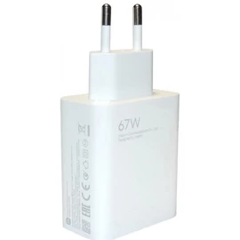 Xiaomi MDY-12-EH USB-A 67W utazási töltő fehér + USB-C 6A adatkábel fehér (Bulk)