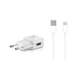 EP-TA200EWE + EP-DR140AWE Samsung 15W utazó töltő + USB-C adatkábel fehér - csomagolás nélküli gyártói