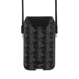Lacoste PVC Blend Monogram telefon táska XL fekete