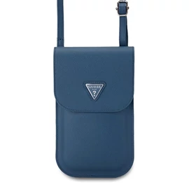 Guess PU Grained Triangle Logo telefon táska kék
