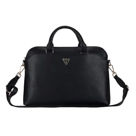 Guess PU barázdázott Triangle Logo laptop táska 13/14/15 fekete