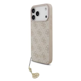 Guess 4G Charm tok iPhone 17 Pro Max készülékhez Tone on Tone rózsaszín