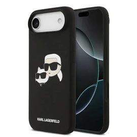 Karl Lagerfeld Liquid Silicone Double Heads MagSafe tok iPhone 17 Air készülékhez fekete