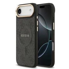 Guess PU Leather 4G Gold Frame MagSafe tok iPhone 17 Air készülékhez fekete