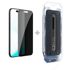 Nillkin edzett üveg kijelzővédő 0.25mm Guardian 2.5D Apple iPhone 17 készülékhez fekete (alkalmazóval)