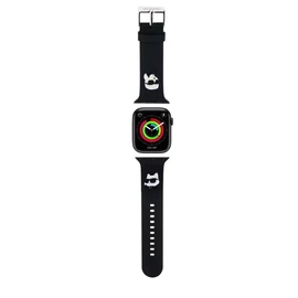 Karl Lagerfeld óraszíj fekete KLAWMSLKCNK Apple Watch 38mm / 40mm / 41mm / 42mm (S10) készülékhez