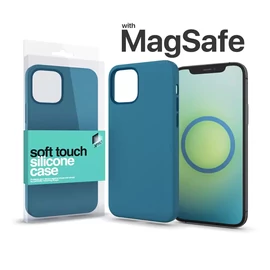 Xprotector XPRO™ MagSafe rögzítésű Soft Touch Szilikon tok Apple Iphone 13 Pro készülékhez - cinegekék