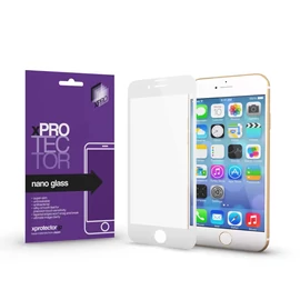 Xprotector XPRO™ Nano Glass kijelzővédő fehér kerettel Apple iPhone 7 / 8 / SE 2020 / SE 2022 készülékhez