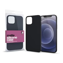 Xprotector XPRO™ Szilikon matte tok ultravékony fekete Apple iPhone 12 Mini készülékhez